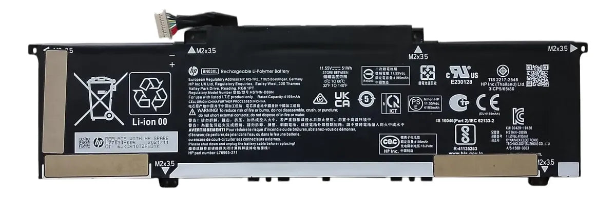 BATERIA ORIGINAL BN03XL HP ENVY X360 13-AY 13-BD 15-EU 15-EW 15-EY 15-EE 