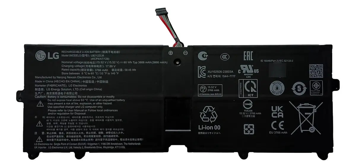 BATERIA ORIGINAL LB2122LM LG 15Z90RT 15ZB90RT 15ZD90ST 15ZG90ST 15Z90ST