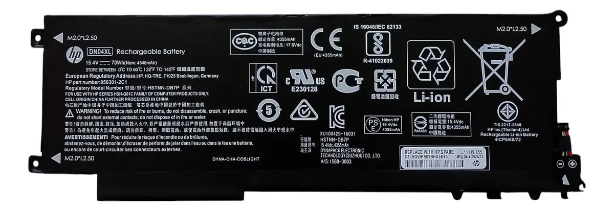 BATERIA ORIGINAL DN04XL HP ZBook x2 G4 HSTNN-DB7P 856301-2C1 856543-855