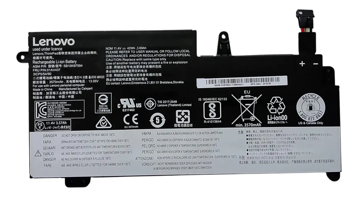 BATERIA ORIGINAL 01AV437 LENOVO THINKPAD 01AV400 01AV401 01AV436