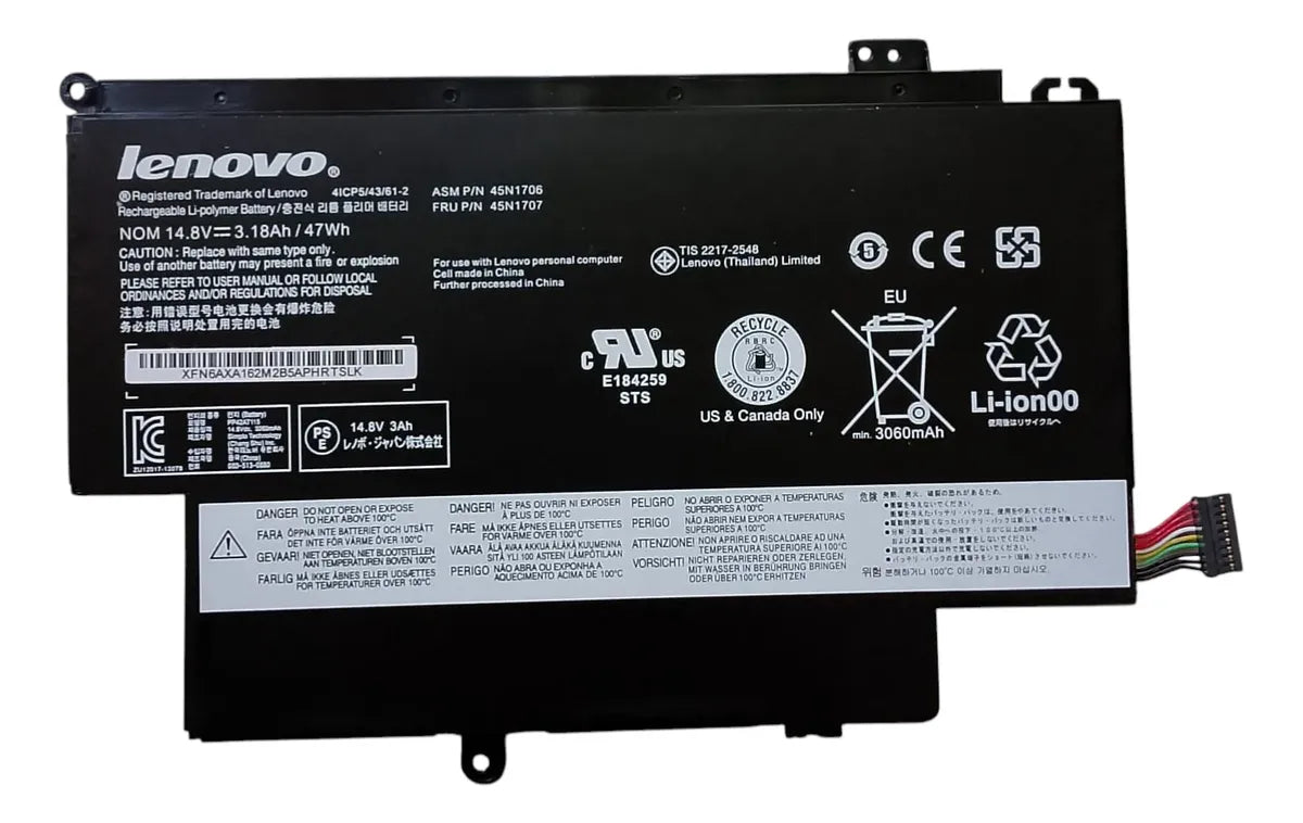 BATERIA ORIGINAL 45N1706 LENOVO THINKPAD S1 YOGA 45N1707 45N1704 45N1705