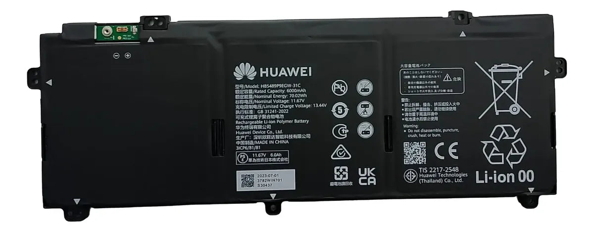 Batería Original HB5489P9EGW-31C 31A Huawei MateBook X Pro D 16