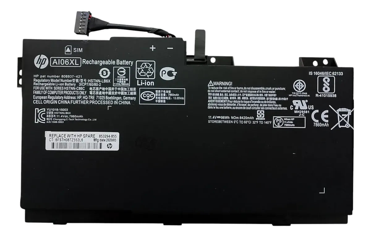 BATERIA ORIGINAL AI06XL HP ZBOOK 17 G3 808451-001 HSTNN-C86C HSTNN-LB6X