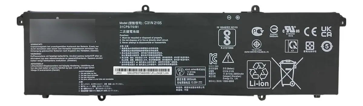 BATERIA ORIGINAL C31N2105 ASUS VIVOBOOK 15X OLED X1503ZA S 15 K3502ZA 15X M1503QA