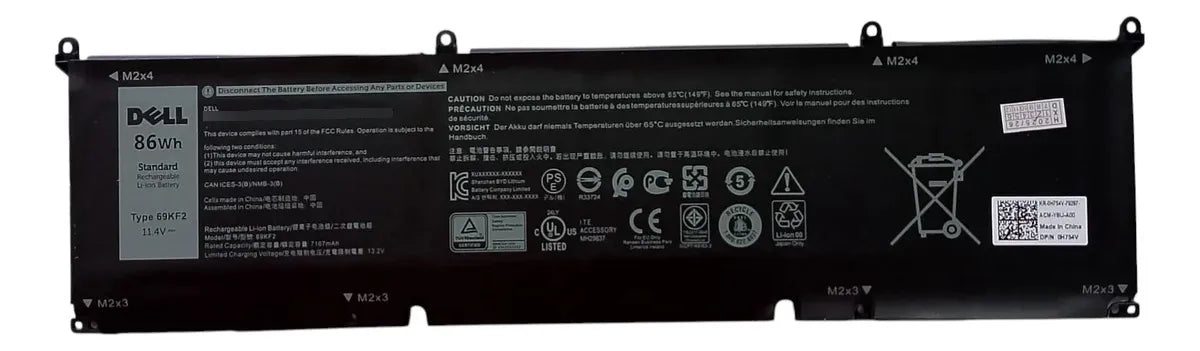 BATERIA ORIGINAL 69KF2 DELL ALIENWARE M17 M15 R3 R5 R4 PRECISION 5550 5560