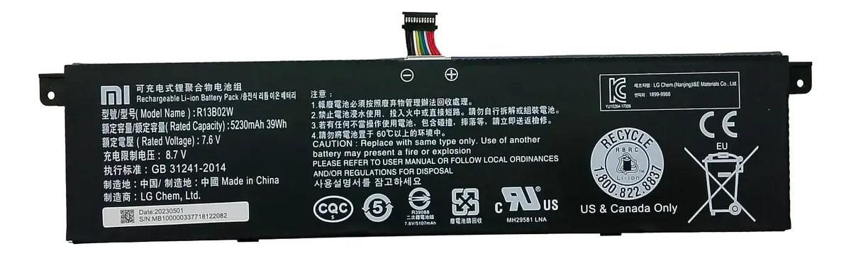 BATERIA ORIGINAL R13B02W Xiaomi Mi Air 13.3" Series Tablet