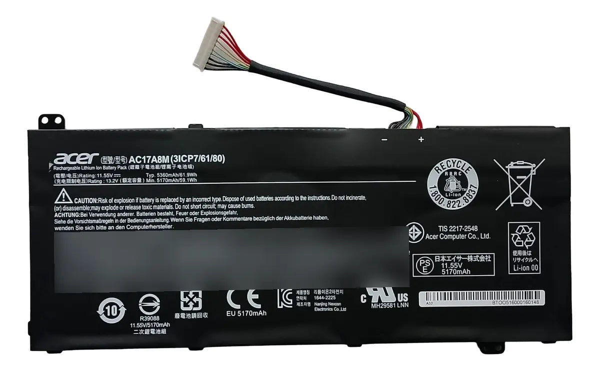 BATERIA ORIGINAL AC17A8M Acer Spin 3 SP314-52 TravelMate X3 TMX3310-M
