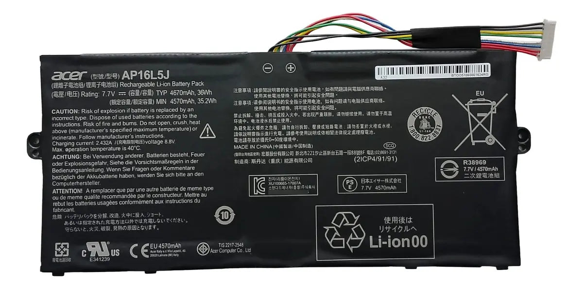 BATERIA ORIGINAL AP16L5J Acer SF514-52T Spin 1 SP111-32N Swift 5 SF514-52T