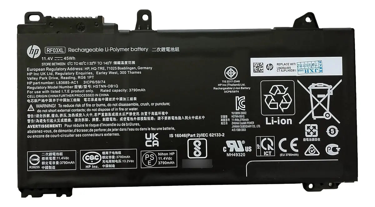 BATERIA ORIGINAL RF03XL HP ProBook 455 G7 HSTNN-OB1Q L83685-AC1 L84354-005