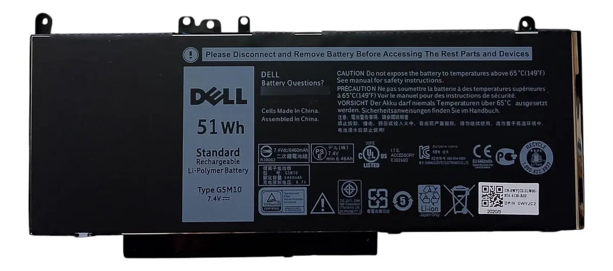 BATERIA ORIGINAL G5M10 DELL Latitude 3150 3160 E5250 E5450 E5550 WYJC2 8V5GX