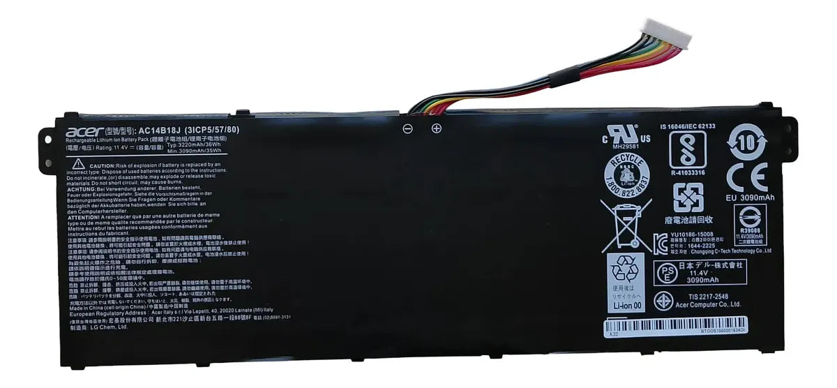 BATERIA ORIGINAL AC14B18J Acer Aspire E3-111 E3-112 E3-112M ES1-511 ES1-512