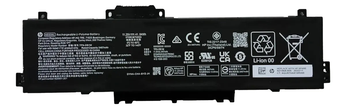 BATERIA ORIGINAL AE03XL HP 240 245 250 255 256 G10 N21969-005