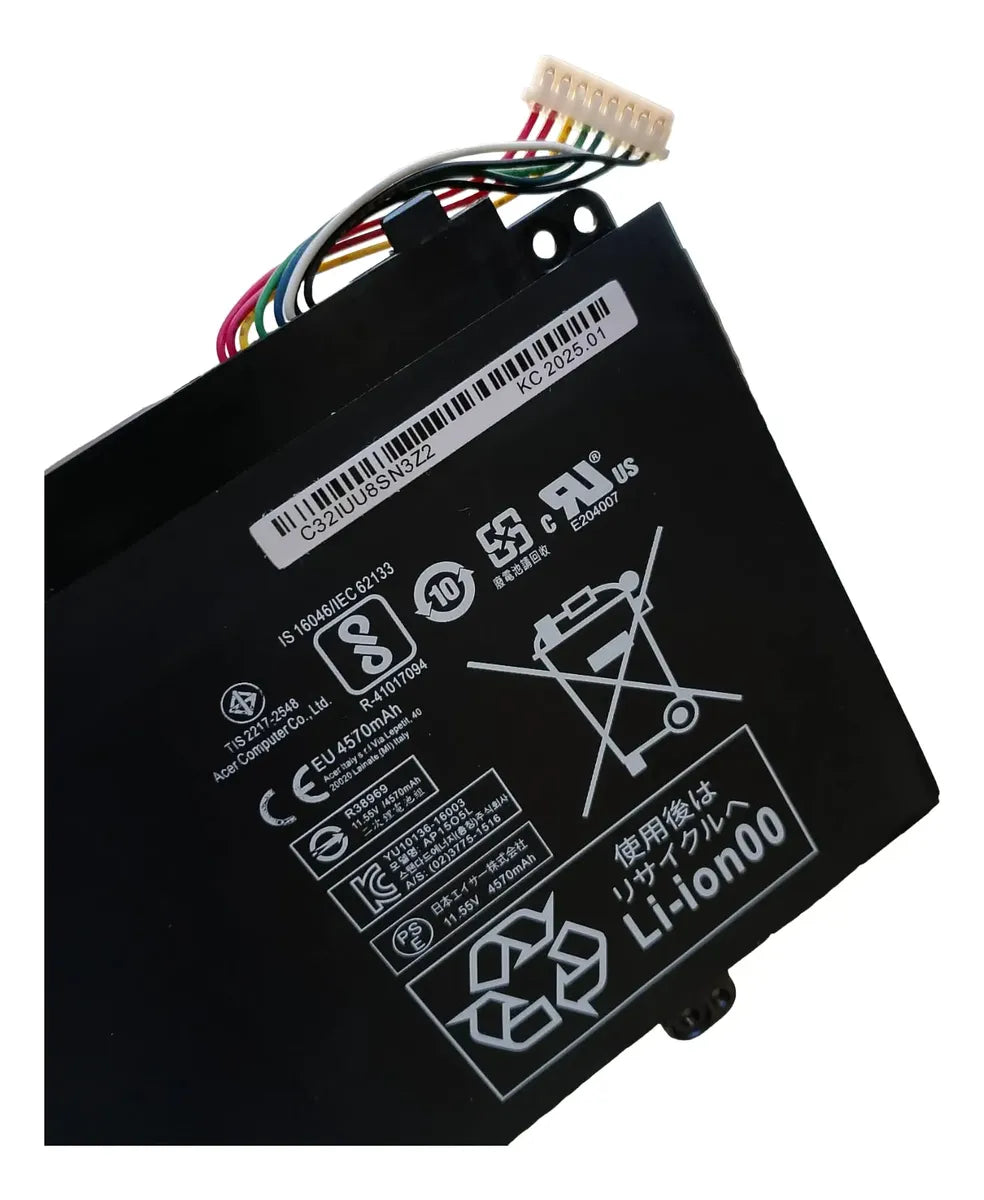 BATERIA ORIGINAL AP1505L Acer Aspire S13 S5-371 Chromebook R13 CB5-312T 3ICP4/91/91