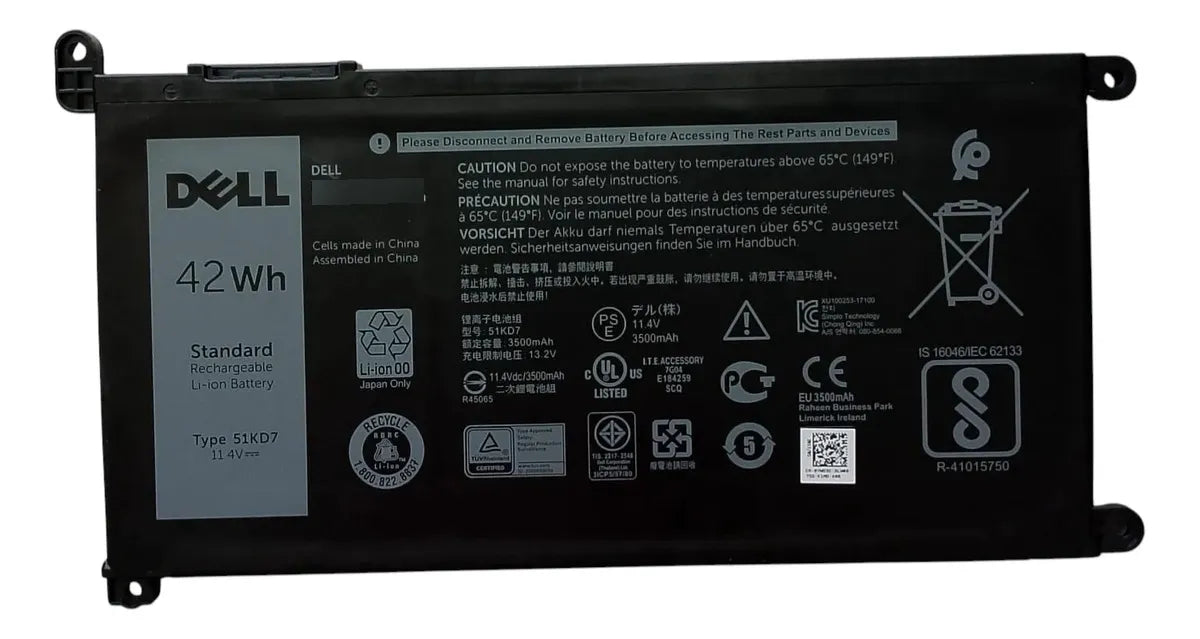 BATERIA ORIGINAL DELL LATITUDE CHROMEBOOK 11 3100 3180 3189 5190 3181 2 EN 1