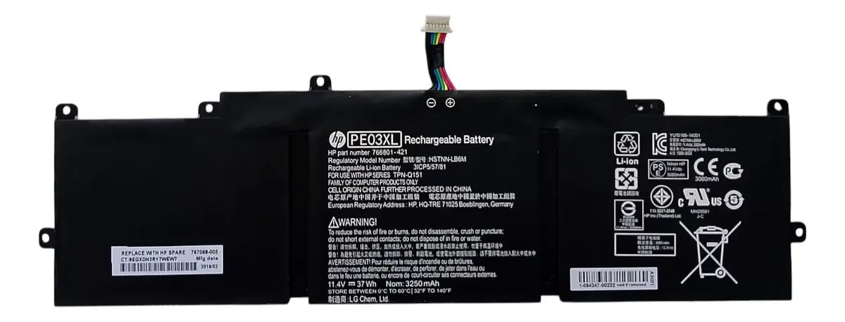 BATERIA ORIGINAL PE03XL HP Chromebook 11 G4 Serie G3 767068-005