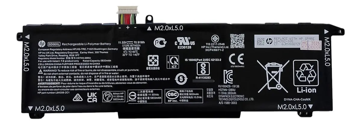 BATERIA ORIGINAL SD06XL HP Omen 15-EK 15-EN L84392-005 HSTNN-DB9U