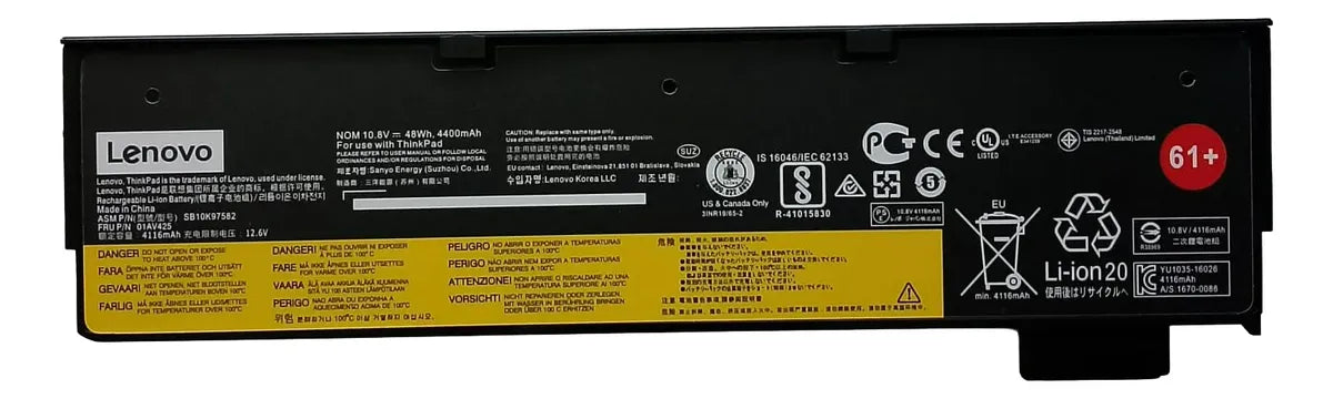 BATERIA ORIGINAL 01AV425 LENOVO THINKPAD T470 T480 T570 01AV423&nbsp;