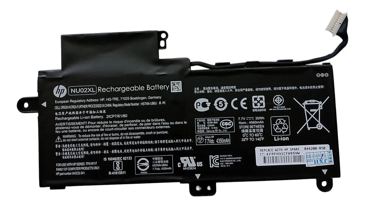 BATERIA ORIGINAL NU02XL HP Pavillion X360 M1 M1-U001DX HSTNN-UB6U TPN-W117