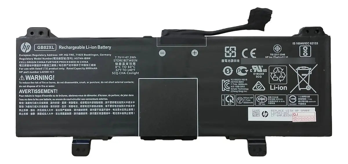 BATERIA ORIGINAL GB02XL HP Chromebook X360 14B-Ca0036NR "GRADE A"