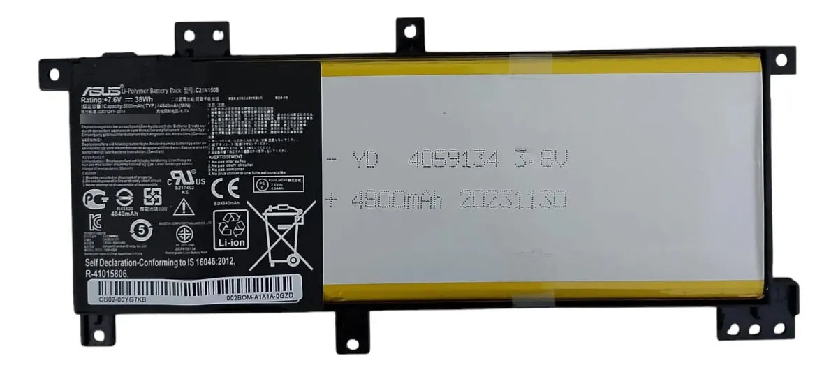 BATERIA ORIGINAL C21N1508 Asus X456 X456UA X456UB X456UF X456UJ X456UR X456U
