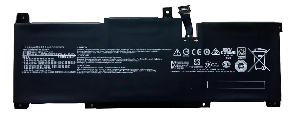 BATERIA ORIGINAL BTY-M49 MSI PRESTIGE 14 A10SC B10MW SUMMIT E14 A11SCS