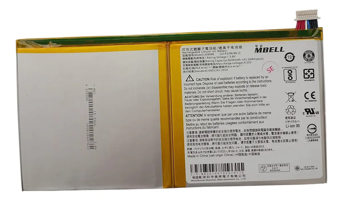 BATERIA MBELL PARA ACER SWITCH ONE SW1-011 KT.0020Q.002