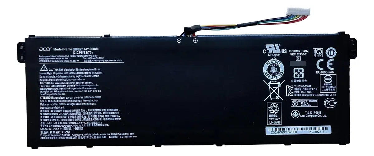 BATERIA ORIGINAL AP19B8M ACER Chromebook 317 CB317 SPIN 513 CP513 CP713