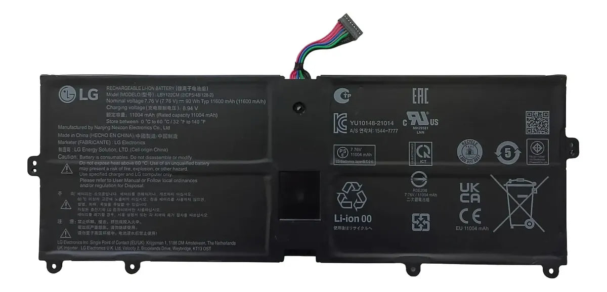 BATERIA ORIGINAL LBY122CM LG Gram 16Z90R 17Z90Q-R 17Z90Q-G 17Z90Q-G 17Z90Q-K