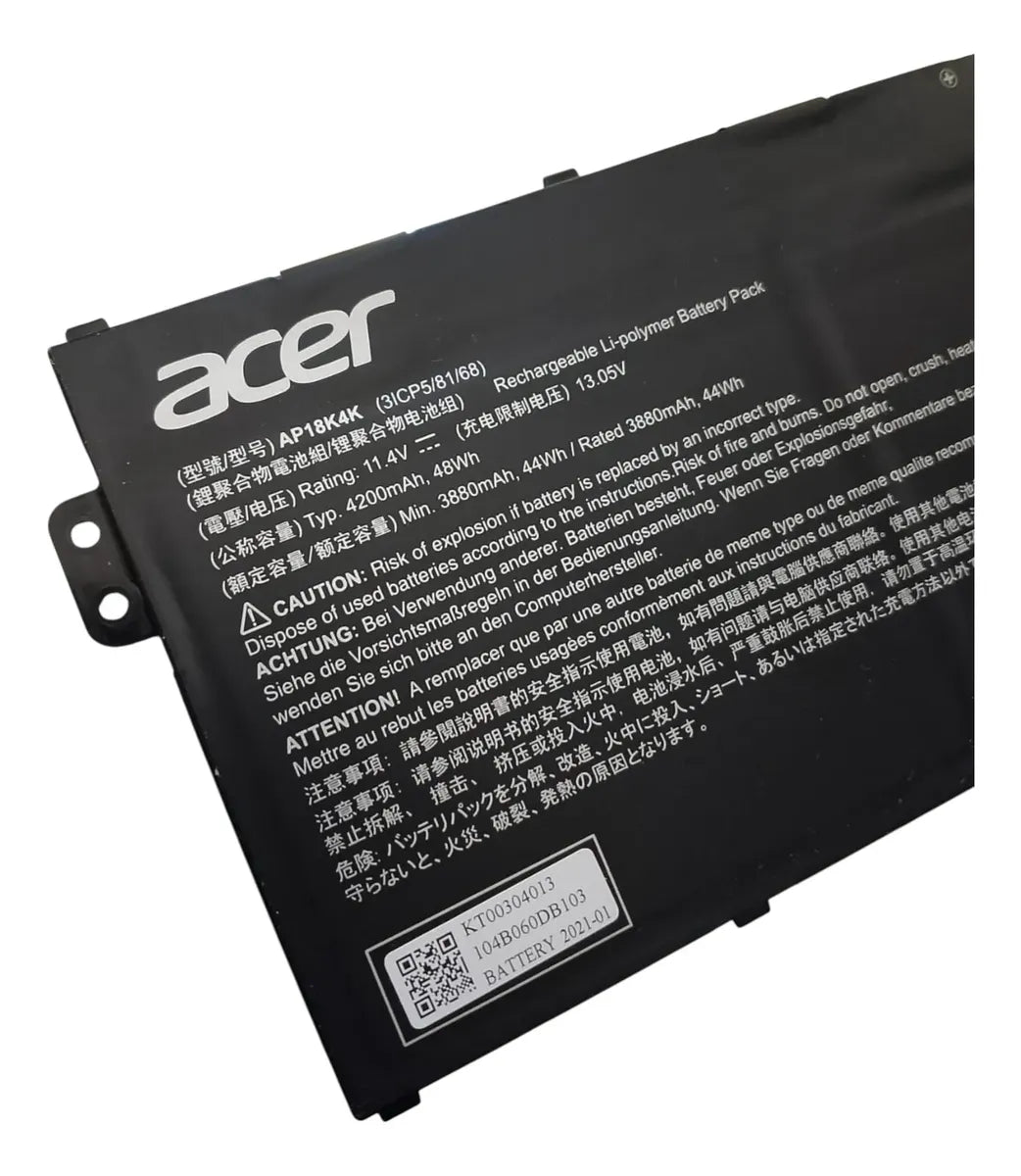 BATERIA ORIGINAL AP18K4K ACER CHROMEBOOK SPIN 311 C721-45UR, C721-434R R721T&nbsp;