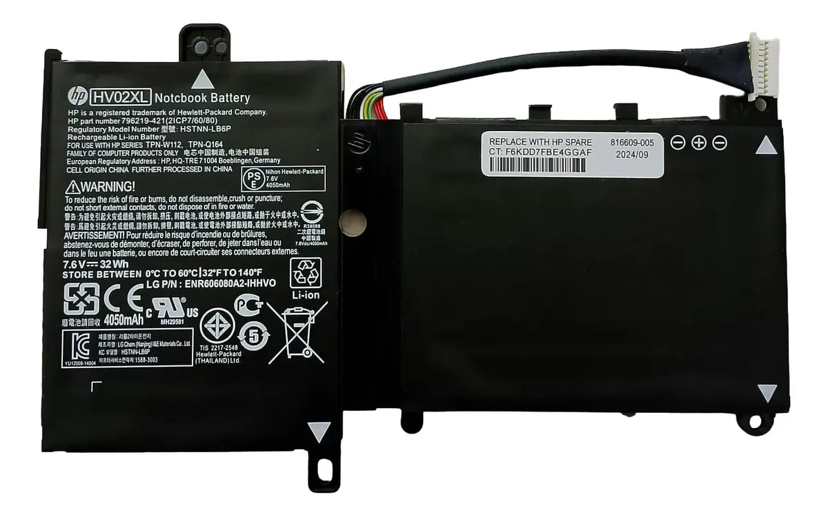 BATERIA ORIGINAL HV02XL HP Pavilion X360 11-K HSTNN-LB6P 796219-421 TPN-W112