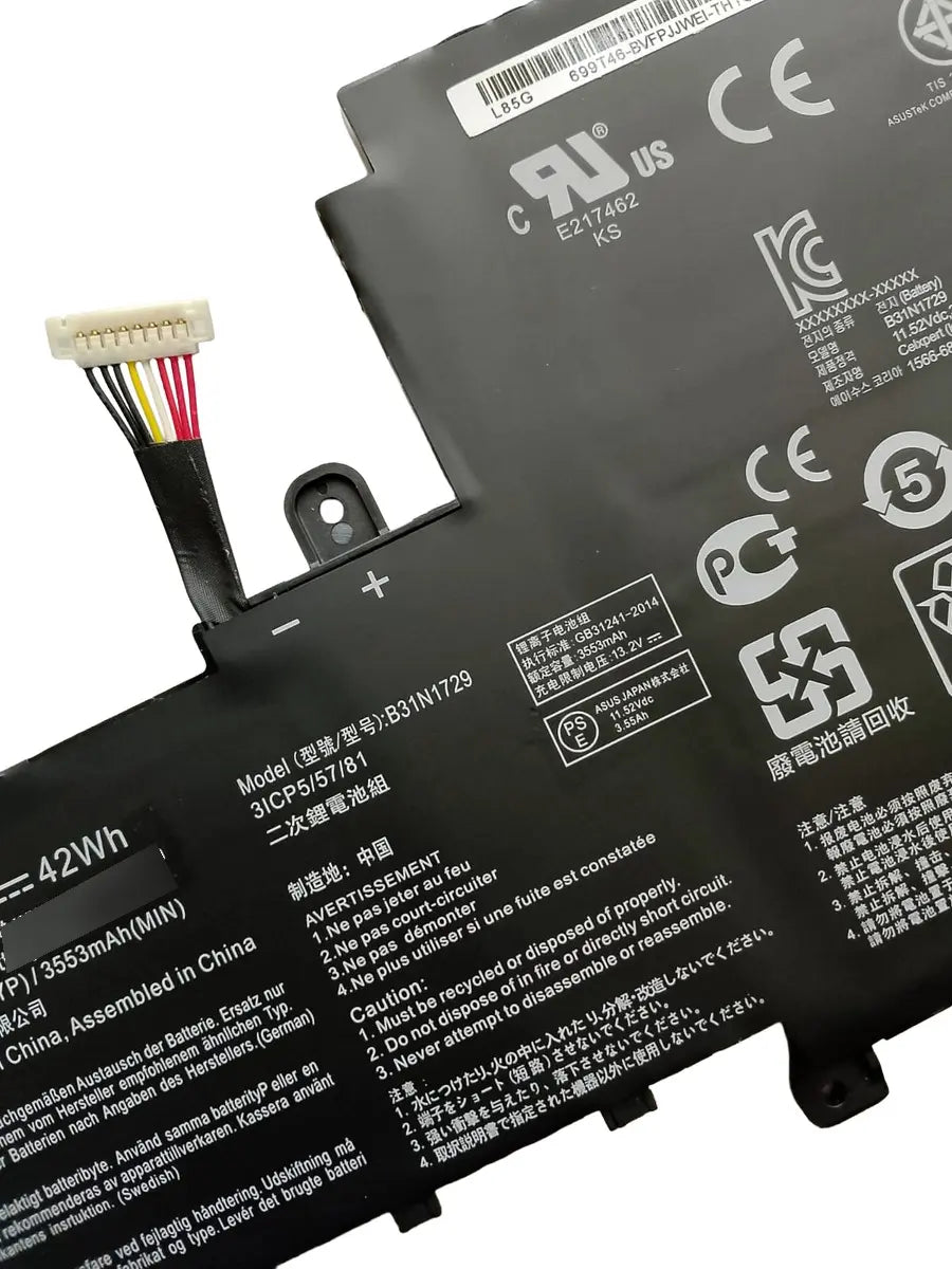 BATERIA ORIGINAL B31N1729 ASUS VivoBook S15 S530F S530UA S530UN X530FN S530UF