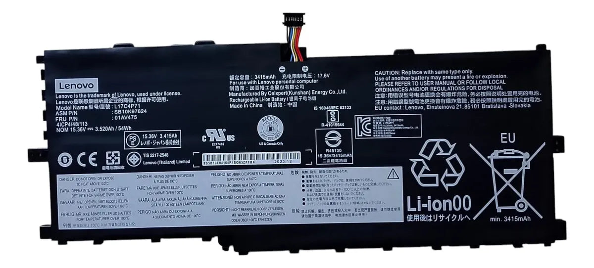 BATERIA ORIGINAL L17C4P71 LENOVO THINKPAD X1 YOGA 2018 01AV474 L17M4P71