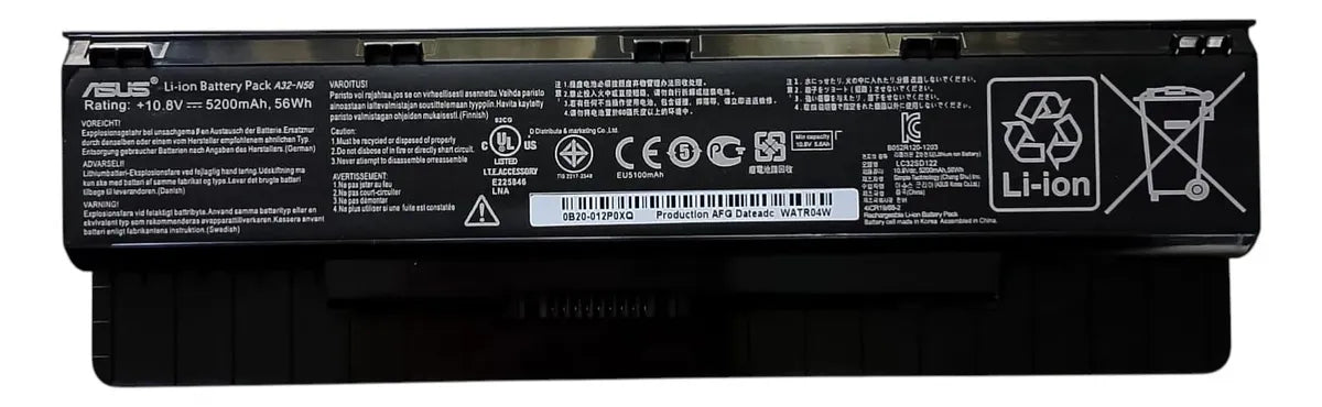 BATERIA ORIGINAL A32-N56 ASUS N56 N76VB N76VJ N56JK N56JN N56JR SERIES