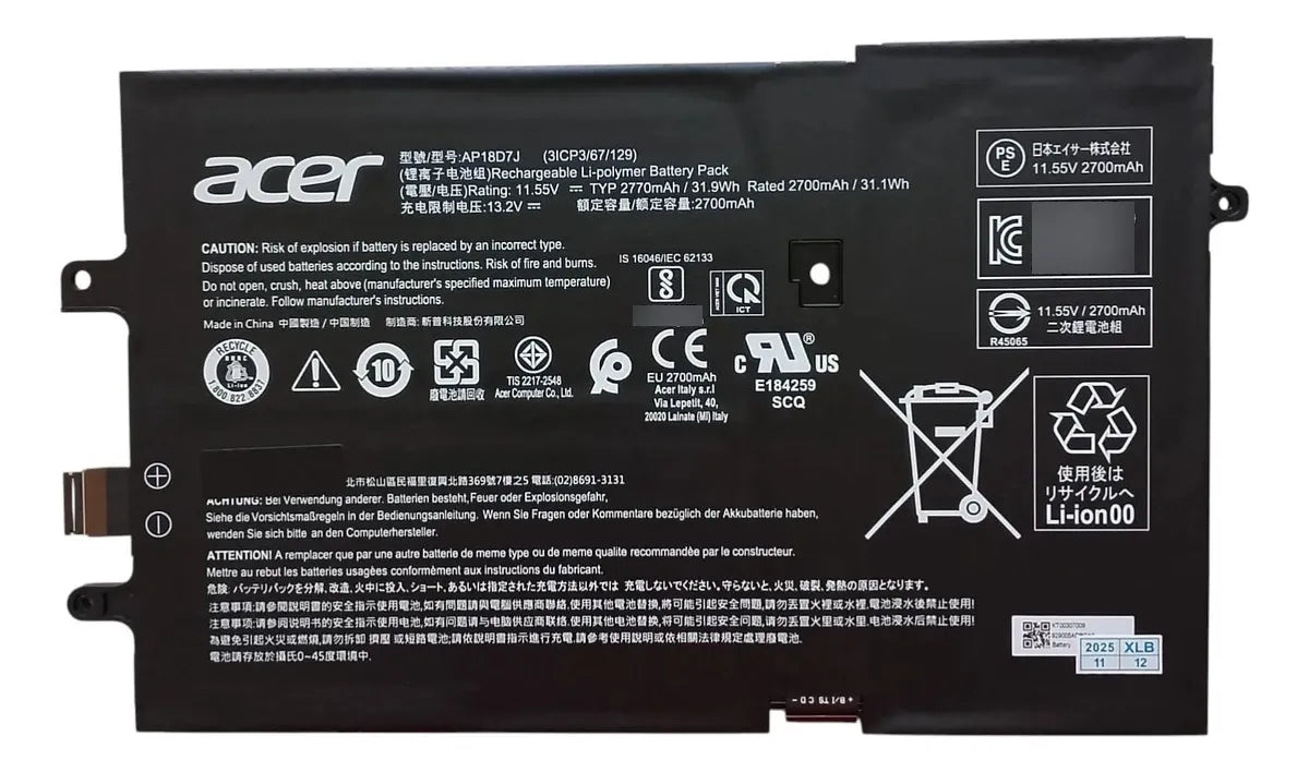 BATERIA ORIGINAL AP18D7J ACER SWIFT SF714-52T SF714-52T-71JW SF714-52T-74AT