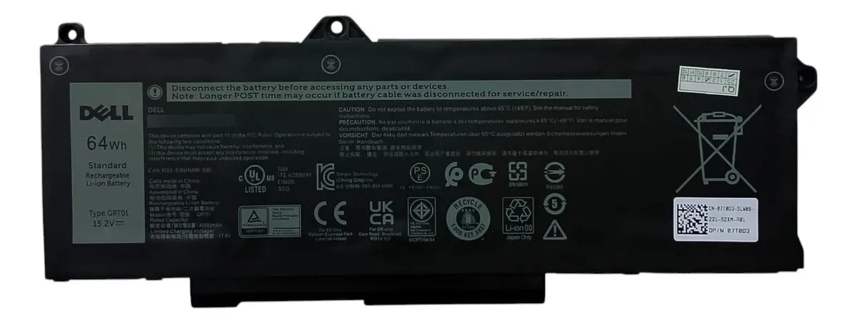 BATERIA ORIGINAL GRT01 DELL LATITUDE 14 5421 5431 15 5521 5531 R05P0 00P3TJ