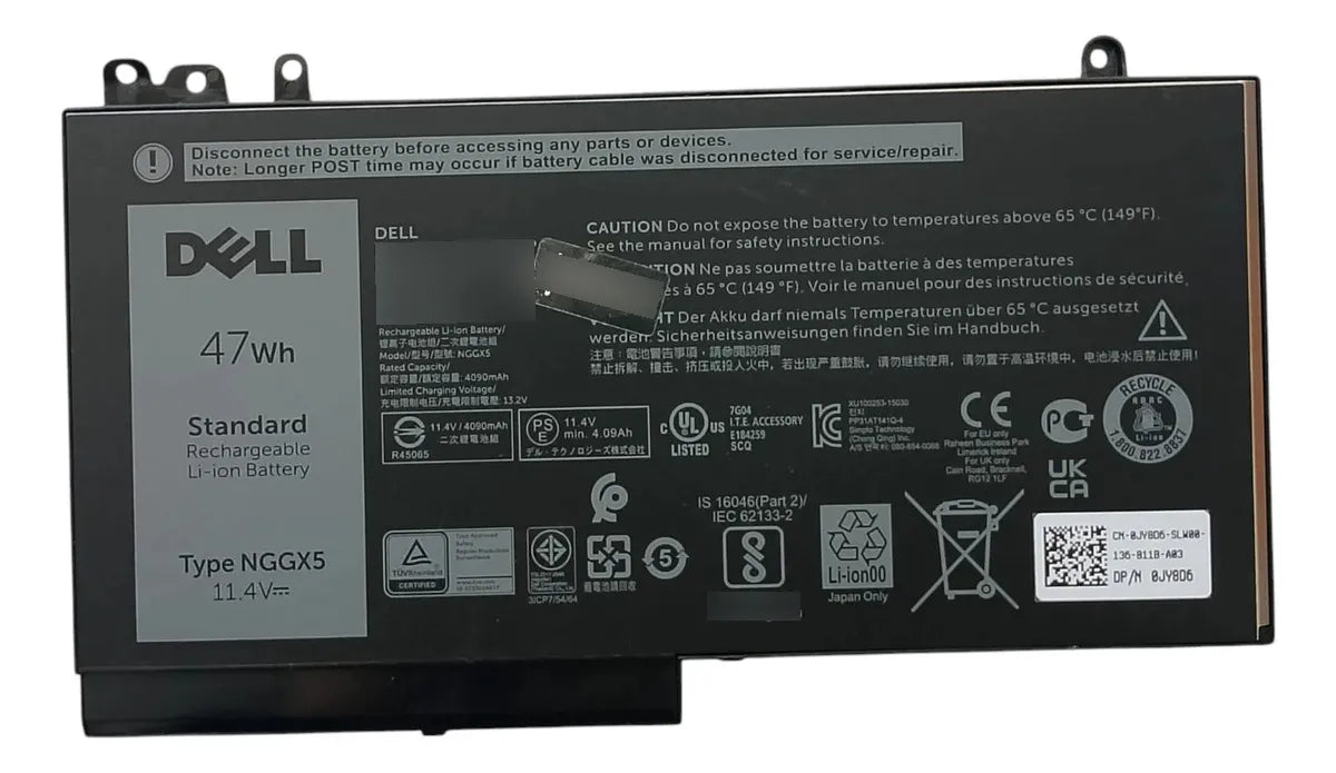BATERIA ORIGINAL NGGX5 DELL LATITUDE M3510 E5250 E5270 E5470 E5550 E5570