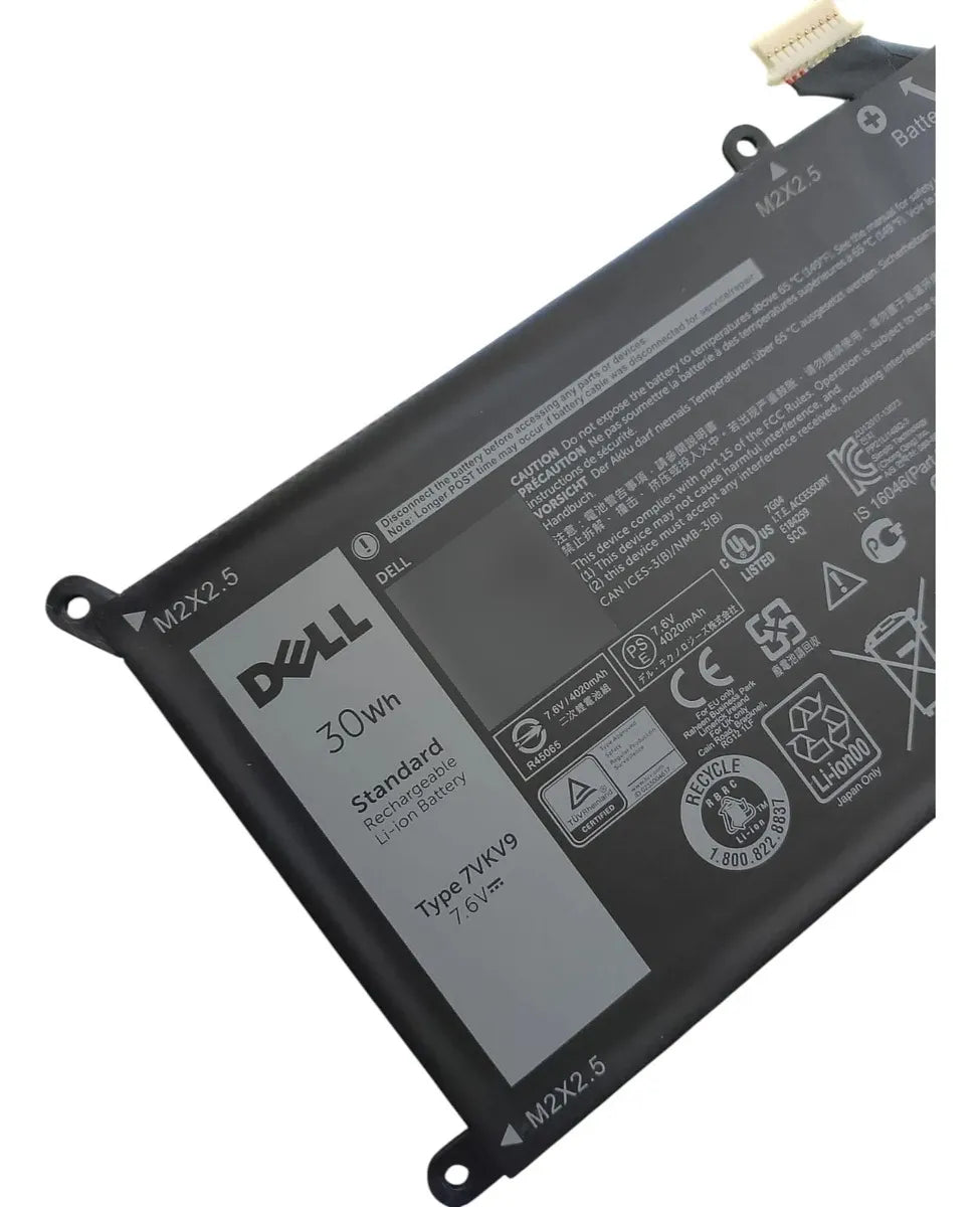BATERIA ORIGINAL 7VKV9 DELL XPS 12 9250 LATITUDE 12 7275 SERIES 9TV5X 0V55D0