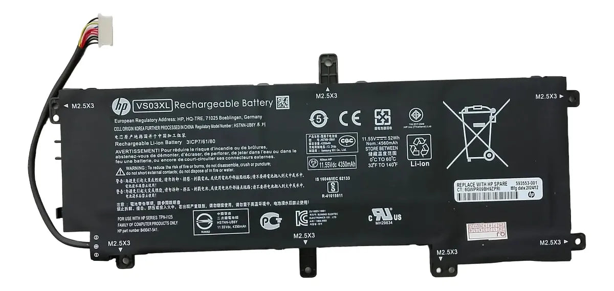 BATERIA ORIGINAL VS03XL HP Envy 15-AS000 15T-AS100 HSTNN-UB6Y 849313-850