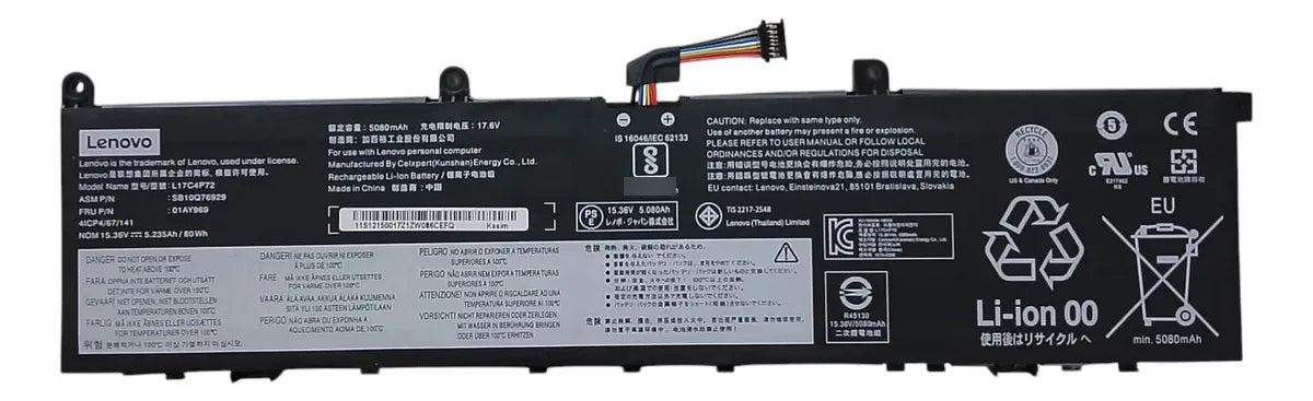 BATERIA ORIGINAL L17C4P72 LENOVO THINKPAD P1 X1 EXTREME 1a 2a GENERACIÓN 01AY969 L17M4P72&nbsp;
