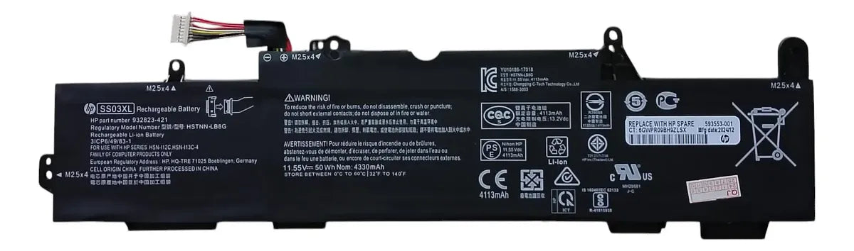 BATERIA ORIGINAL SS03XL HP EliteBook 730 735 755 830 840 G5 932823-421
