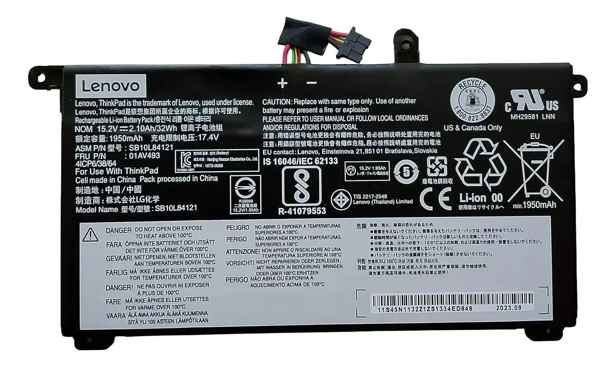 BATERIA ORIGINAL 01AV493 Lenovo ThinkPad T570 T580 SB10L84121 SB10L84123