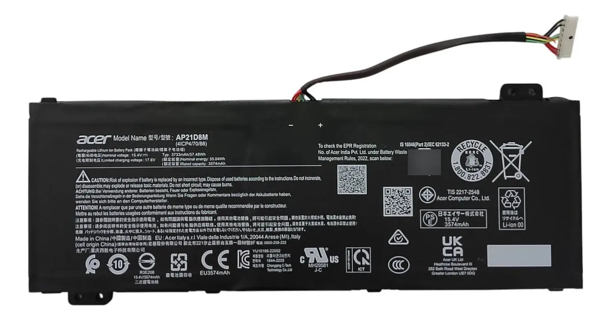 BATERIA ORIGINAL AP21D8M ACER NITRO V 15 ANV15-51 5 AN515-58 16 AN16-51